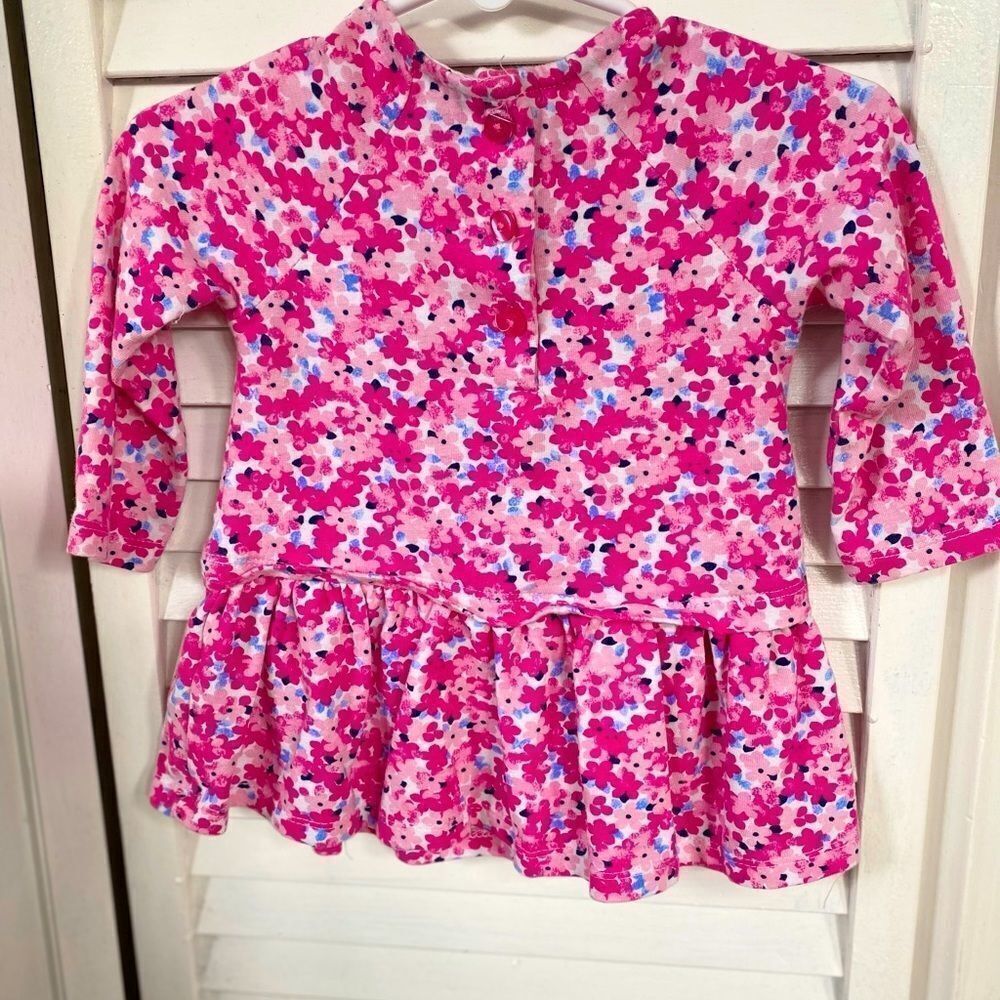 3/$15 Flowered Peplum Top Girl 12month